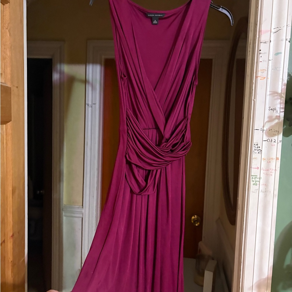 Banana Republic Asymmetrical Berry Dress